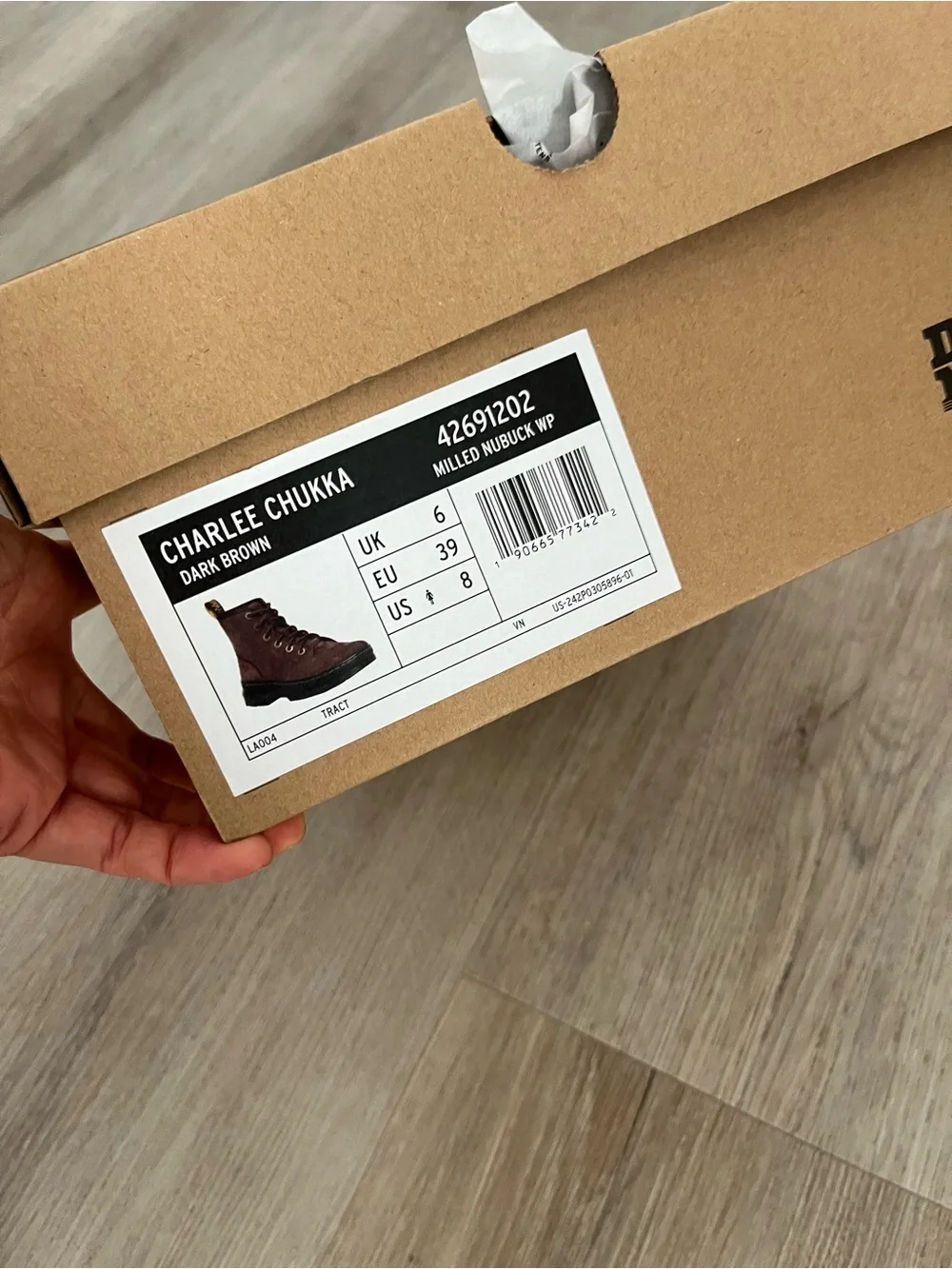 NEW Dr. Martens Dark Brown Charlee Chukka Utility Boots Leather 8